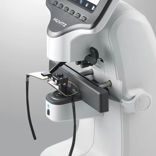 Medição de lentes no Huvitz HLM-1